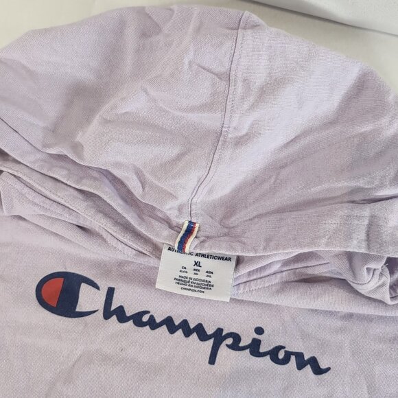 Champion Purple Lavender Hoodie Sweater Pullover XL Extra Large Long Sleeve Hood - Picture 4 of 10